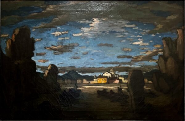 Fényes Adolf (1867-1945) - Sziklavár (képzelt táj)