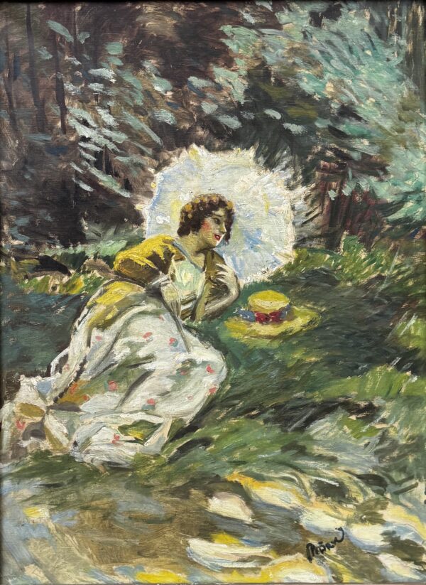 Márk Lajos (1867 - 1942) - Pihenő hölgy napernyővel