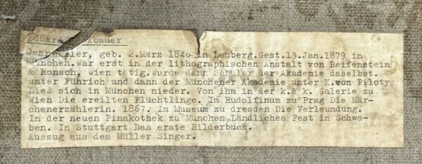 Eduard Kurzbauer jelzéssel (1840 - 1879)  - Zsánerjelenet - Részeg öregember a kocsmában - Kép 4