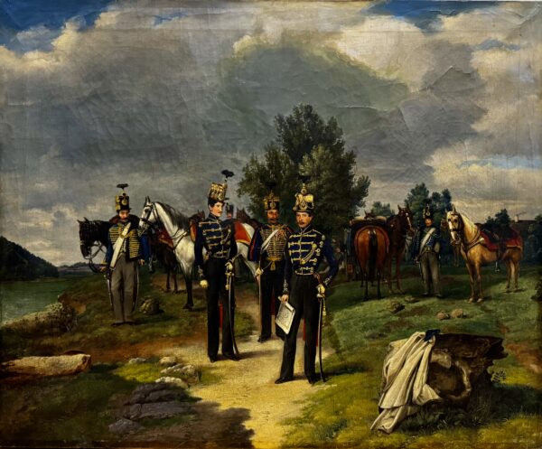 Franz Sterrer (1818–1901) - Osztrák huszárok eligazításon