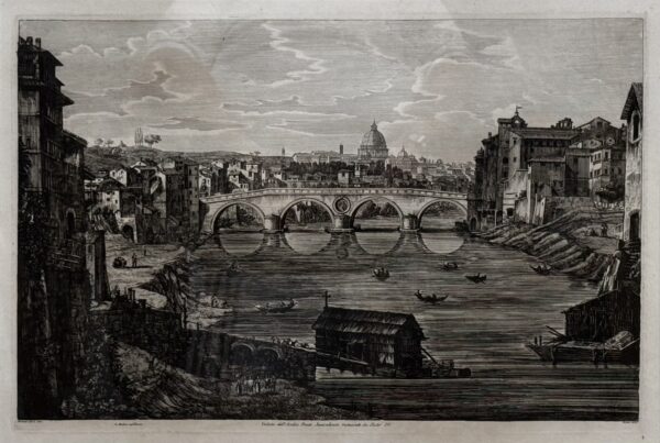 Luigi Rossini (1790–1857) - Vedula del antico ponte